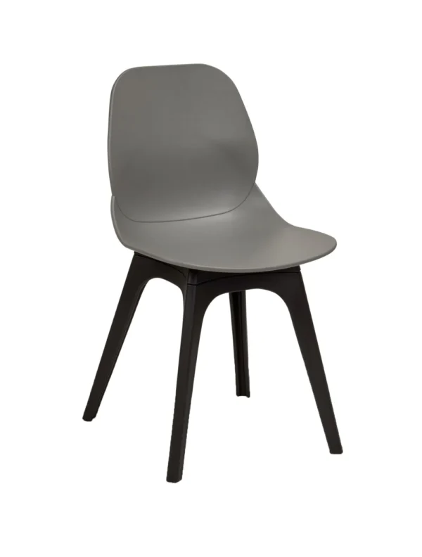Shoreditch UPH Side Chair - R Frame (Black) Grey
