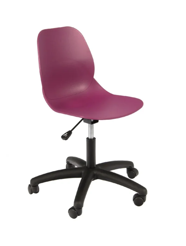 Shoreditch Office Chair (Black Base) Plum