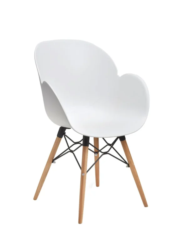 Shoreditch Armchair - K Frame (Beech) White