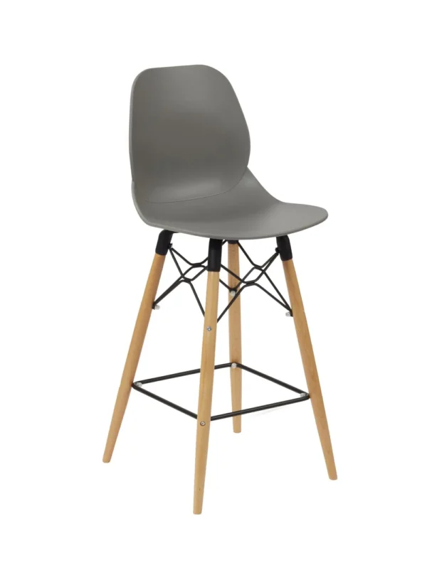 Shoreditch UPH Mid Height Stool - K Frame (Beech) Grey