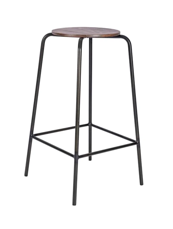 Thorn High Stool Oak Veneer / EPC Black