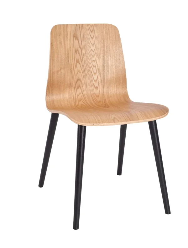 Copenhagen Side Chair Lacq Shell, Wood Legs Clear Lacquer