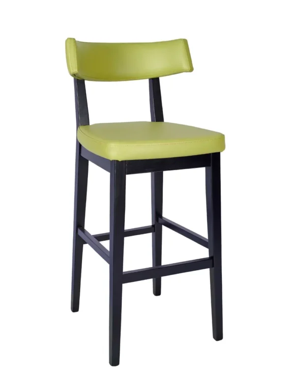 Christa High Stool - Lime / Black Frame Upholstered Lime