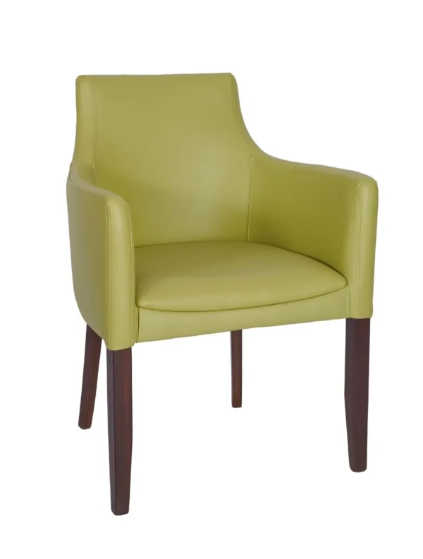 Repton Armchair - Walnut / Lime Green