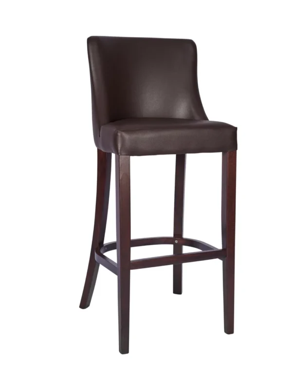 Repton High Stool - Walnut / Mocha Upholstered Mocha