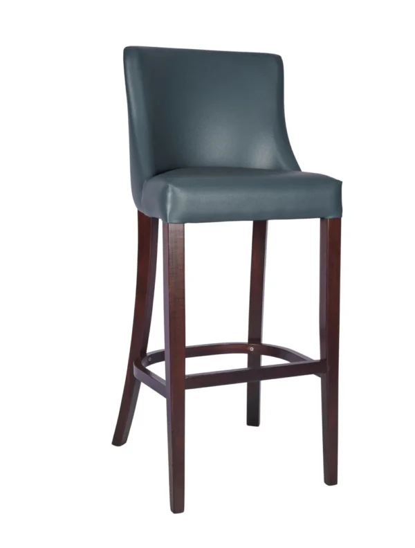 Repton High Stool - Walnut / Grey