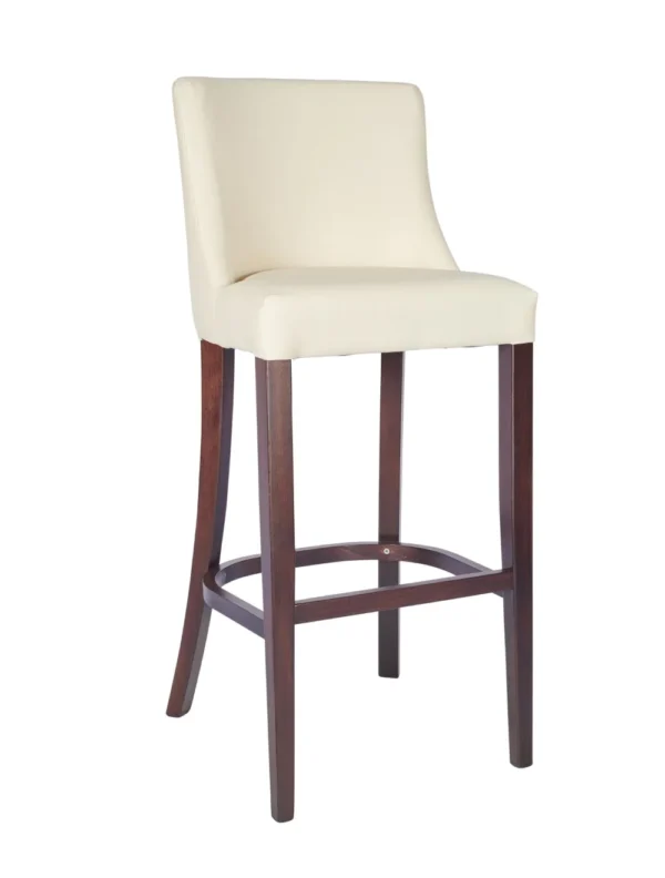 Repton High Stool - Walnut / Ivory
