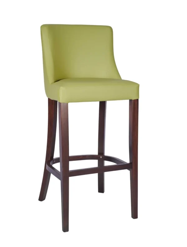 Repton High Stool - Walnut / Lime Green