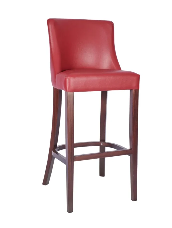 Repton High Stool - Walnut / Wine