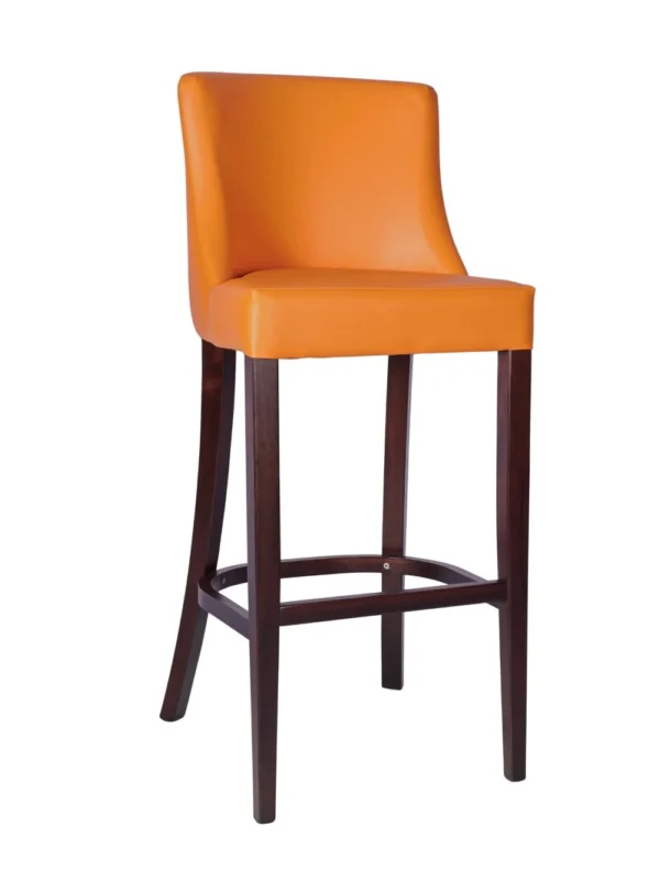 Repton High Stool - Walnut / Ochre