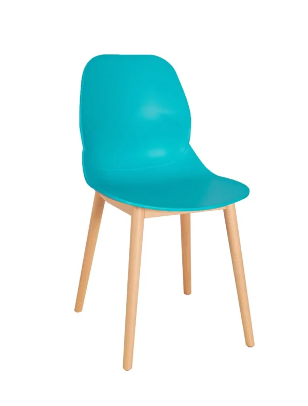 Shoreditch Side Chair - T Frame (Beech) Turquoise