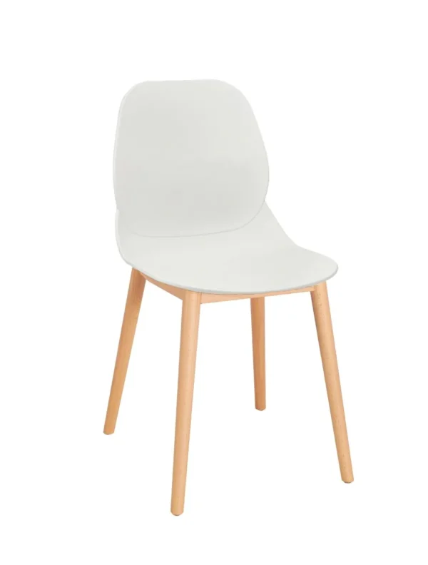Shoreditch Side Chair - T Frame (Beech) White