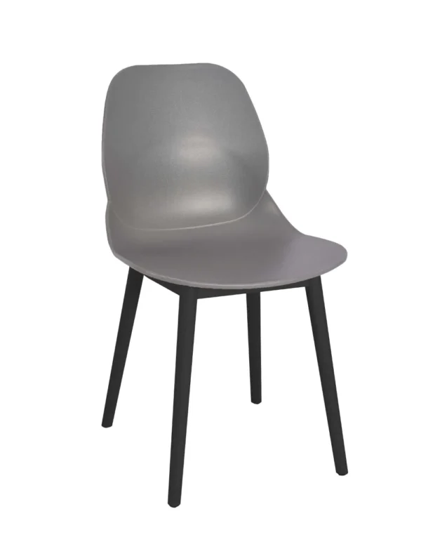 Shoreditch Side Chair - T Frame (Black) Grey