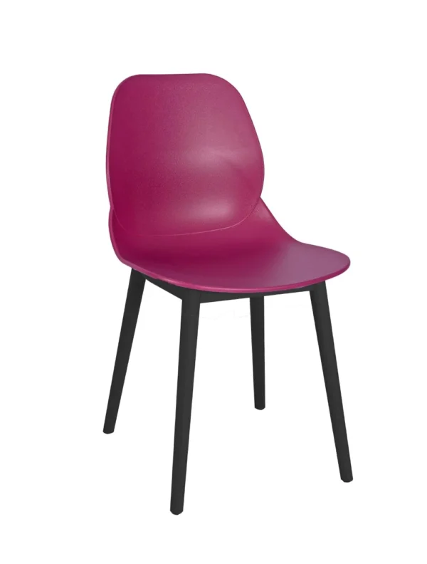 Shoreditch Side Chair - T Frame (Black) Plum