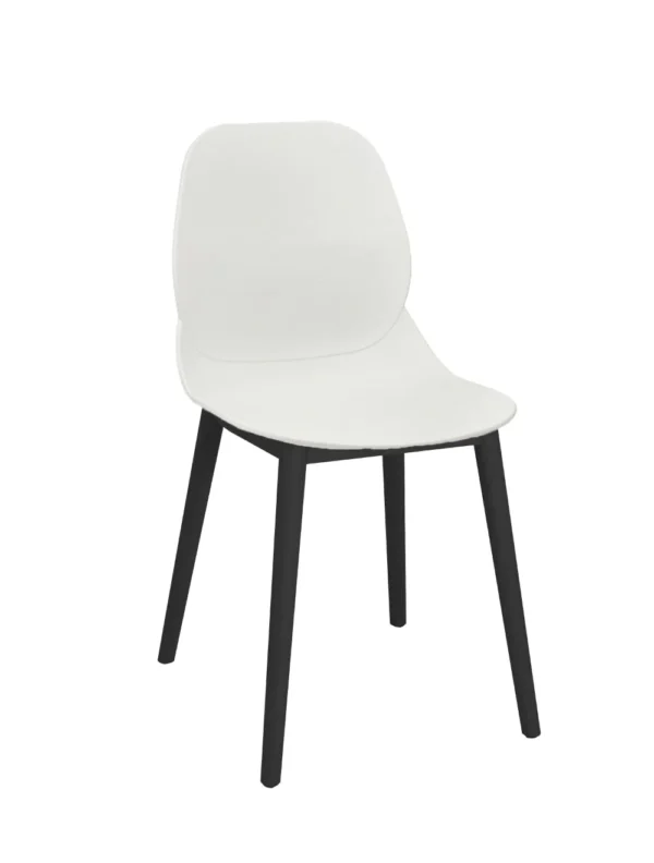 Shoreditch Side Chair - T Frame (Black) White