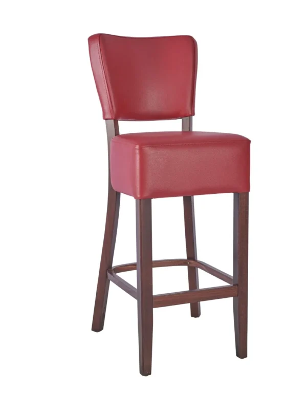 TTrent High Stool UPH - Walnut / Wine