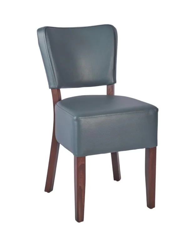 Trent Side Chair UPH - Walnut / Grey Upholstered - Grey