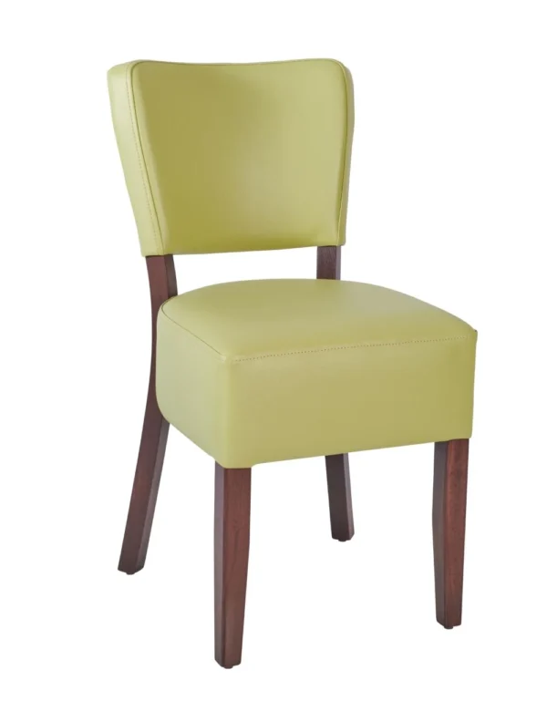 Trent Side Chair UPH - Walnut / Lime Green Upholstered - Lime Green
