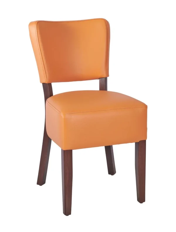 Trent Side Chair UPH - Walnut / Ochre