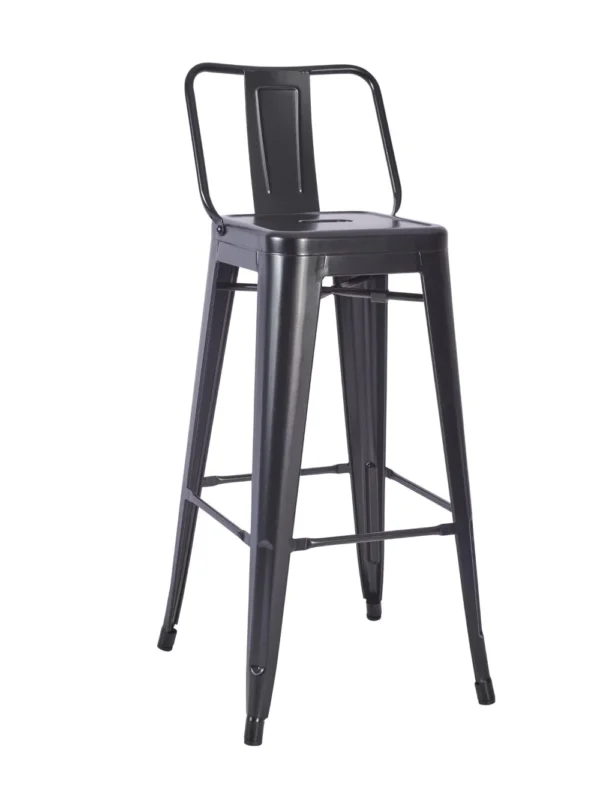 Paris High Stool with Back Rest