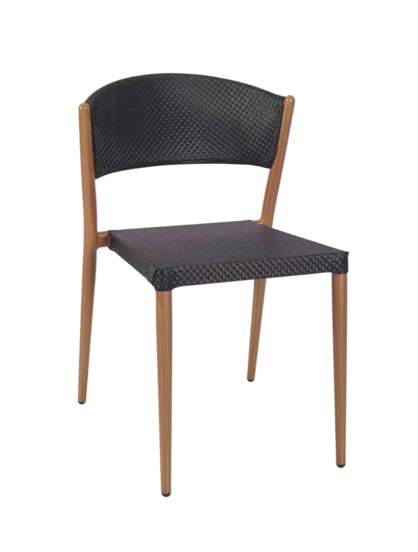 Salzburg Side Chair Textilene, Black / EPC Aluminium