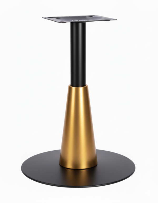 Ares Sml Base (Black)  Poseur (Black)  400mm Slv (Brass)