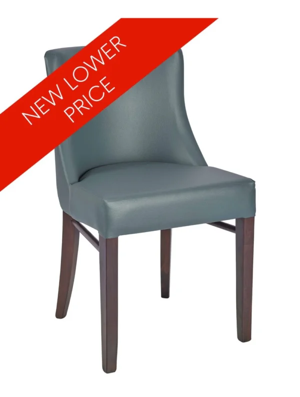 Repton Side Chair - Walnut / Grey Upholstered Grey