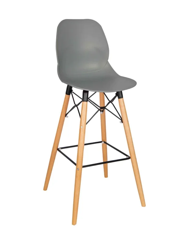Shoreditch Poseur Height Stool - K Frame (Beech) Grey