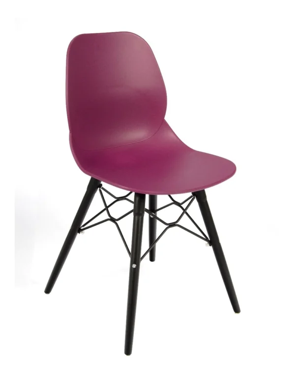 Shoreditch Side Chair - K Frame (Black) Plum