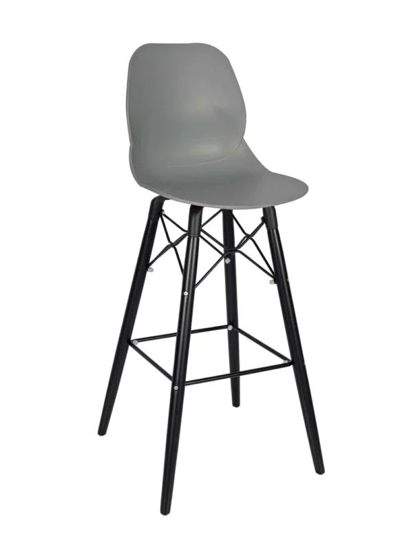 Shoreditch UPH Poseur Height Stool - K Frame (Black) Grey