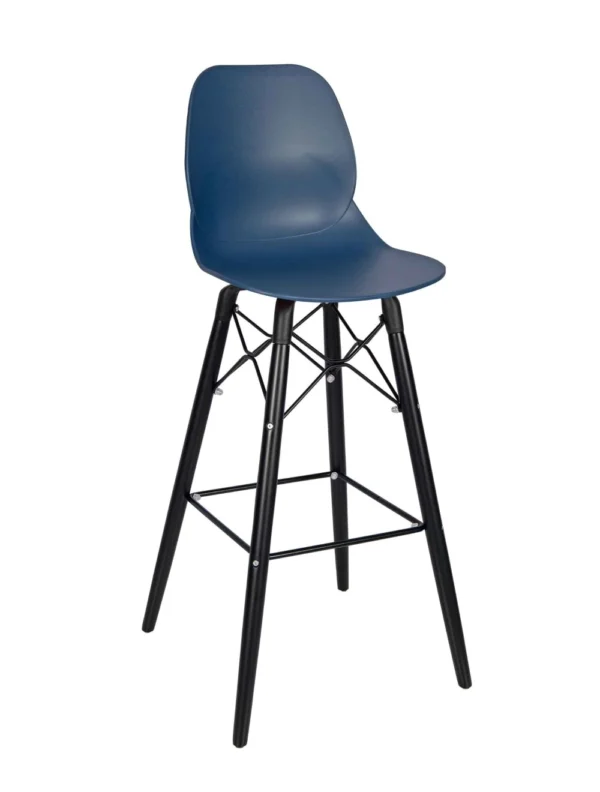 Shoreditch Poseur Height Stool - K Frame (Black) Navy Blue