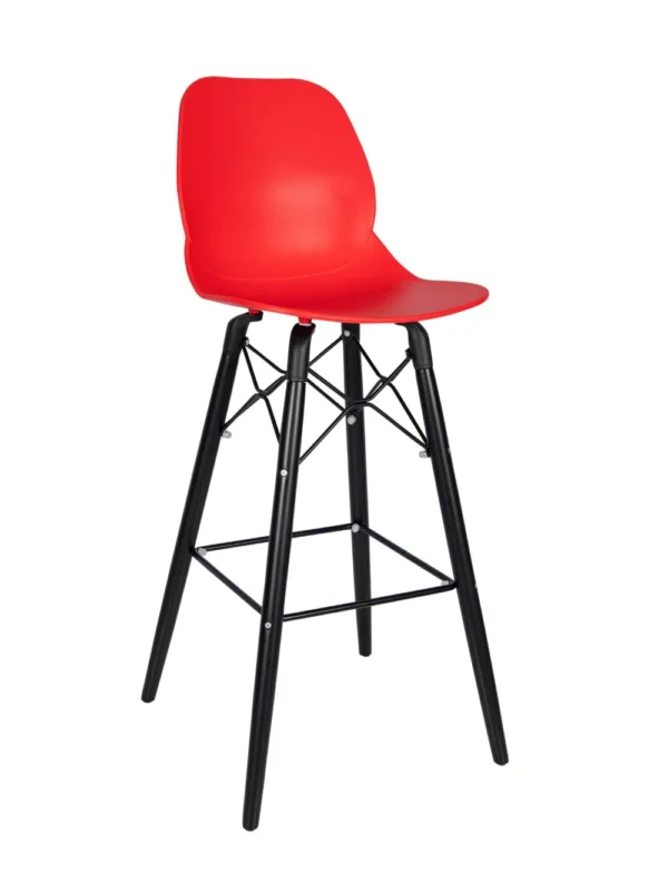 Shoreditch Poseur Height Stool - K Frame (Black) Red