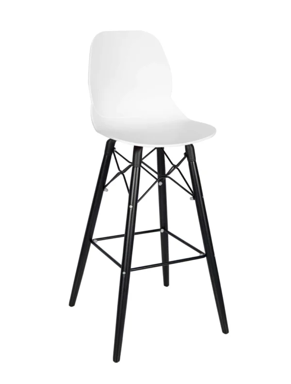 Shoreditch Poseur Height Stool - K Frame (Black) White