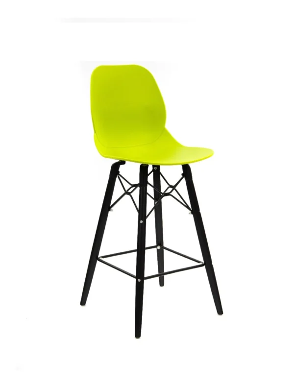 Shoreditch Mid Height Stool - K Frame (Black) Lime