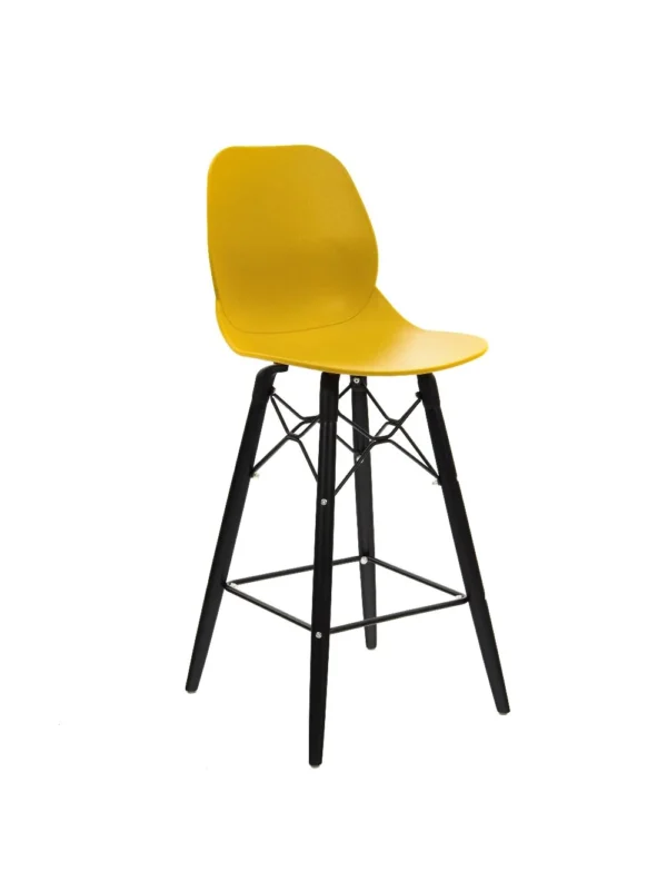 Shoreditch Mid Height Stool - K Frame (Black) Mustard