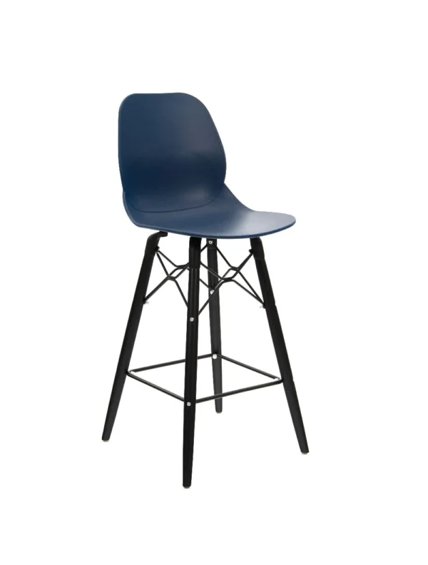 Shoreditch Mid Height Stool - K Frame (Black) Navy