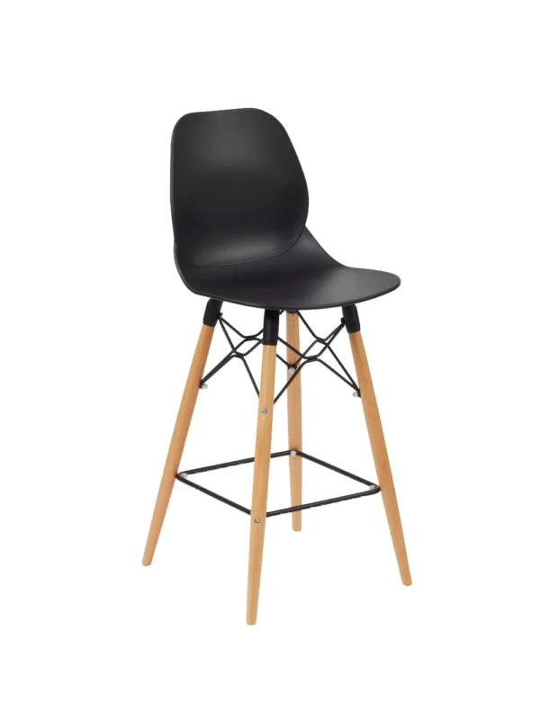 Shoreditch Mid Height Stool - K Frame (Beech) Black