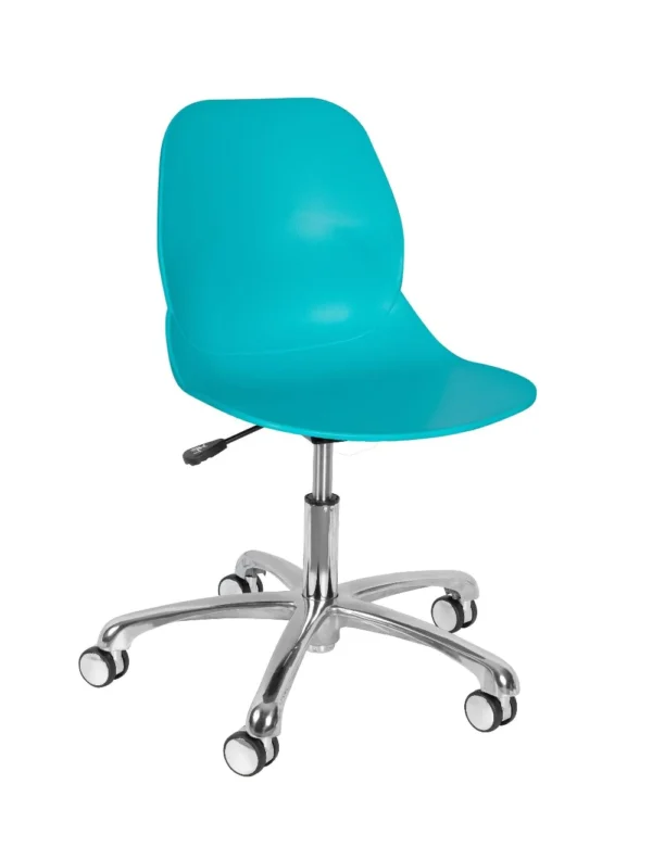 Shoreditch Office Chair (Aluminium Base) Turquoise
