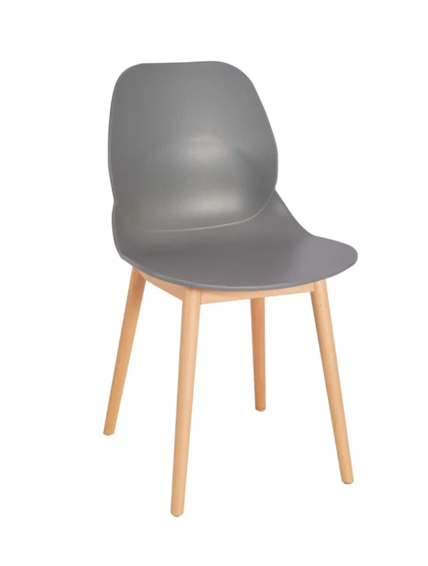 Shoreditch Side Chair - T Frame (Beech) Grey
