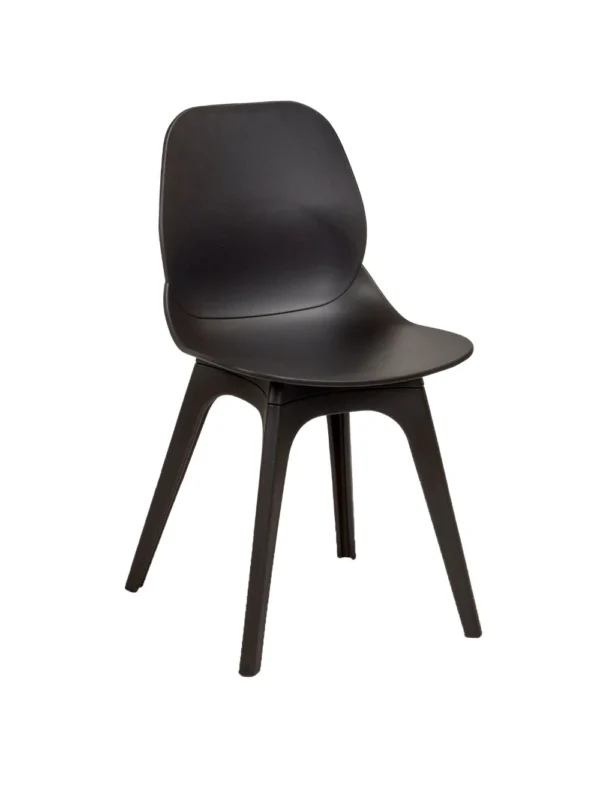 Shoreditch Side Chair - R Frame (Black) Black