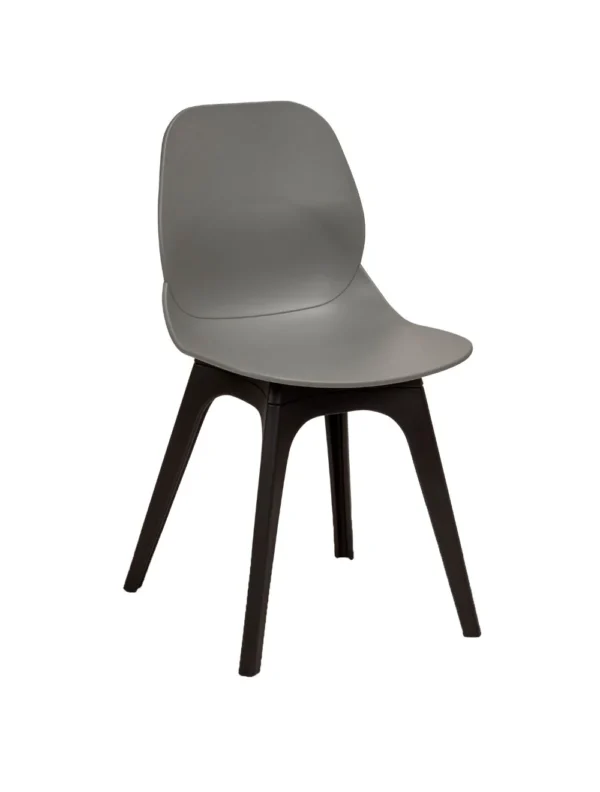 Shoreditch Side Chair - R Frame (Black) Grey