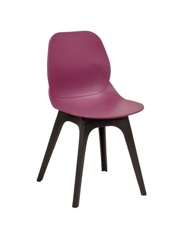 Shoreditch Side Chair - R Frame (Black) Plum