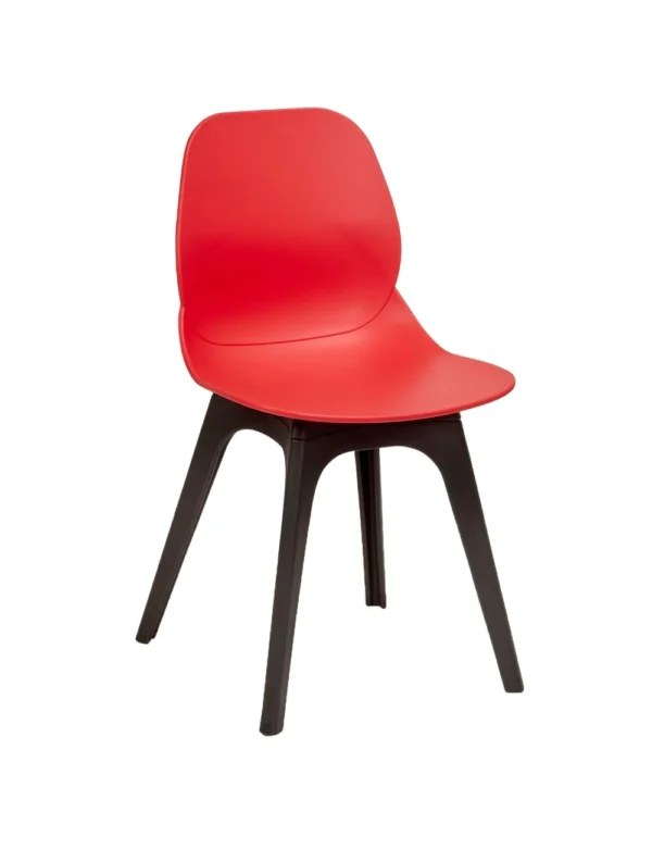 Shoreditch Side Chair - R Frame (Black) Red