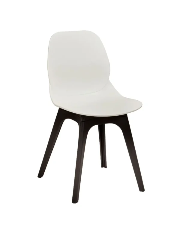 Shoreditch Side Chair - R Frame (Black) White