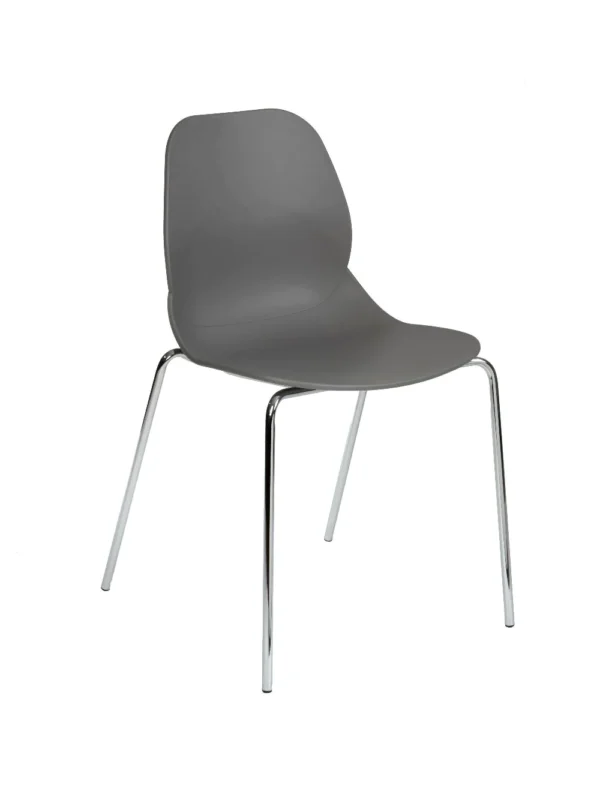 Shoreditch UPH Side Chair - F Frame (4 Leg/Stackable) Grey