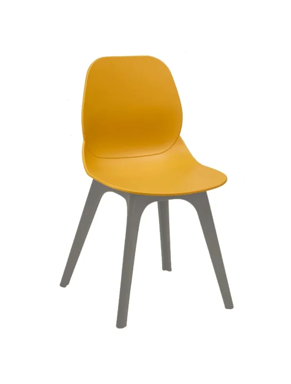 Shoreditch Side Chair - R Frame (Grey) Mustard