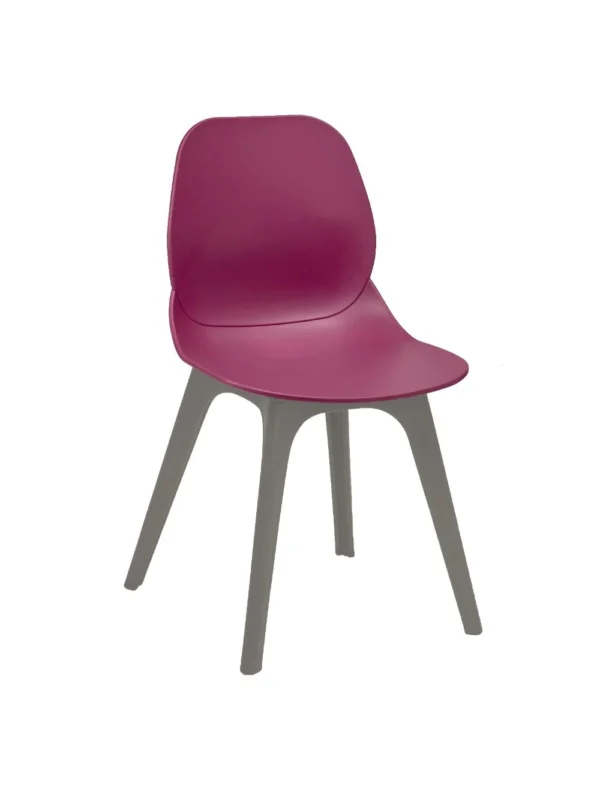 Shoreditch Side Chair - R Frame (Grey) Plum