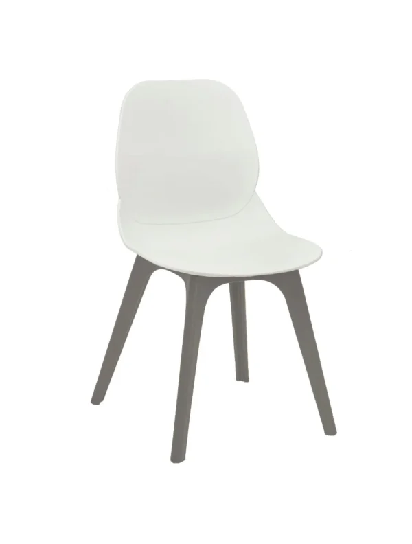 Shoreditch Side Chair - R Frame (Grey) White