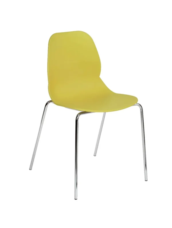 Shoreditch Side Chair - F Frame (4 Leg/Stackable) Mustard