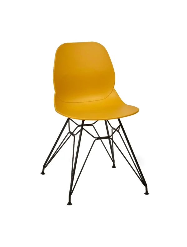 Shoreditch Side Chair - M Frame (Black) Mustard